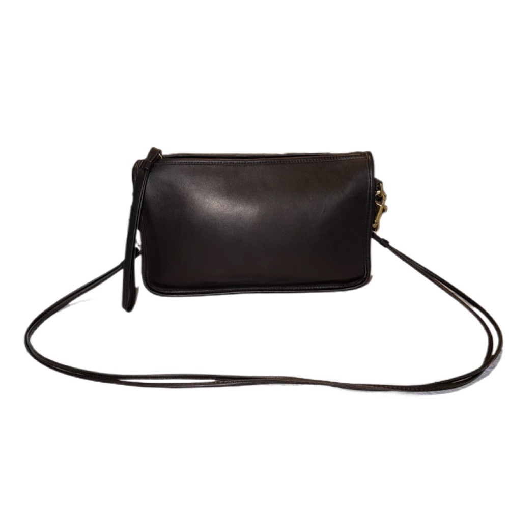 Vintage Coach Bonnie Cashin Cowhide Leather Black Convertible Clutch Crossbody